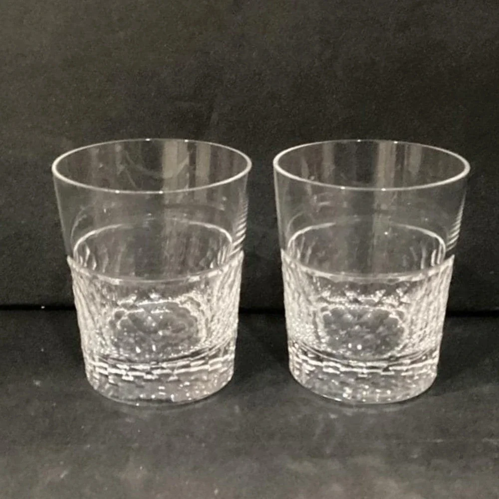 Old‎ Fashioned Glasses Hammered Whiskey Rocks Lowball Tumblers Set Of 2